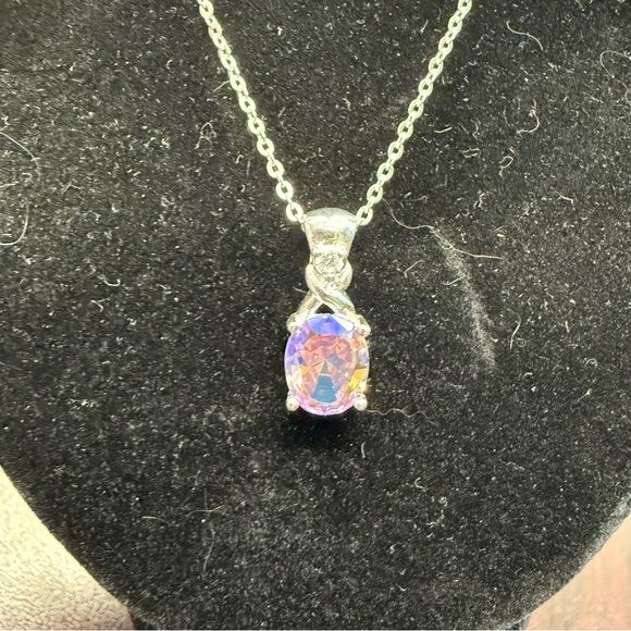 Avon Sterling Silver Sunset CZ Necklace NIB vintage 2004 - Picture 9 of 9